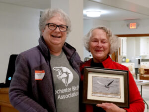 2024 RBA Little Gull Award Winner Jeanne Verhulst with RBA President Randi Minetor. © Richard Ashworth
